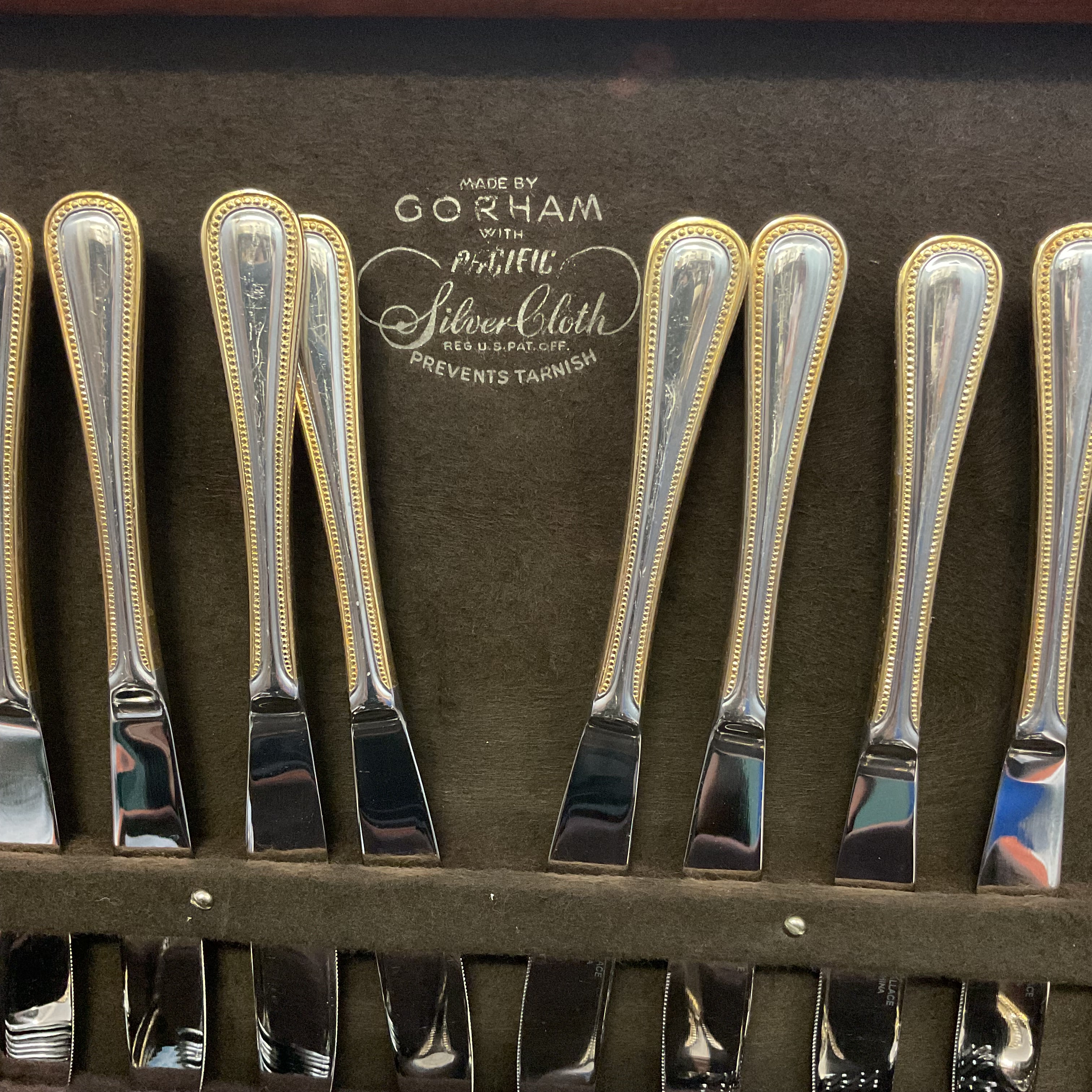 Gorham With Pacific Silver Cloth 