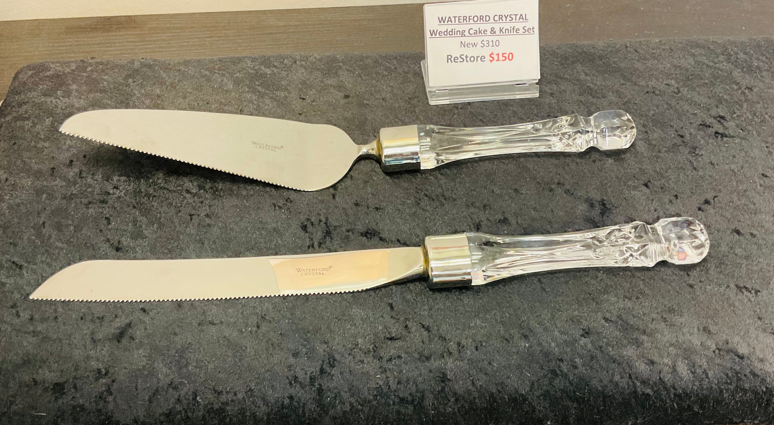 Waterford Crystal Cake Knife and Server Wedding Anniversary