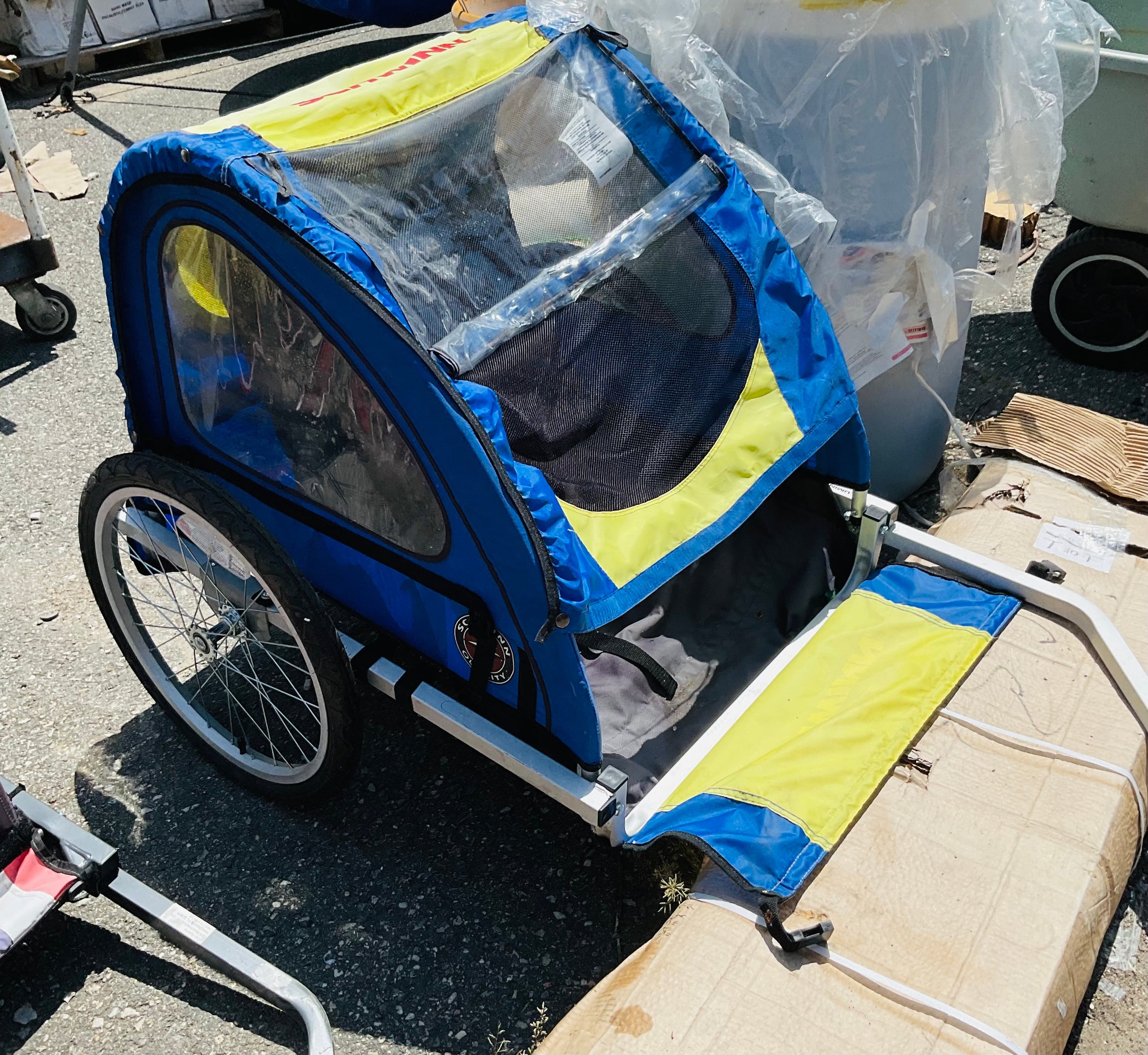 Schwinn bike trailer blue sales